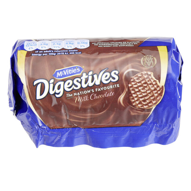 Gâteaux sablés au chocolat Mc Vities Digestives 24 biscuits 200gr