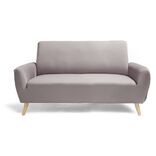 Prot&egrave;ge canap&eacute; extensible 2 places uni gris 145 &agrave; 185 cm