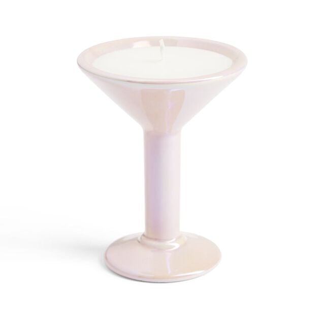 Bougie verre &agrave; martini c&eacute;ramique et verre 2H - 2 mod&egrave;les