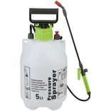 Pulv&eacute;risateur &agrave; pompe haute pression 5L plastique blanc &Oslash;18,5x40,5cm