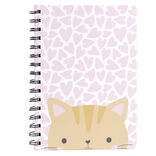 Carnet spirale A5 à lignes thème chaton coeur 160 pages