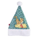 Bonnet de No&euml;l Disney Winnie Tigrou vert et blanc 26xH34cm