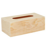 Bo&icirc;te &agrave; mouchoirs en bois L25xl13xH9,5cm