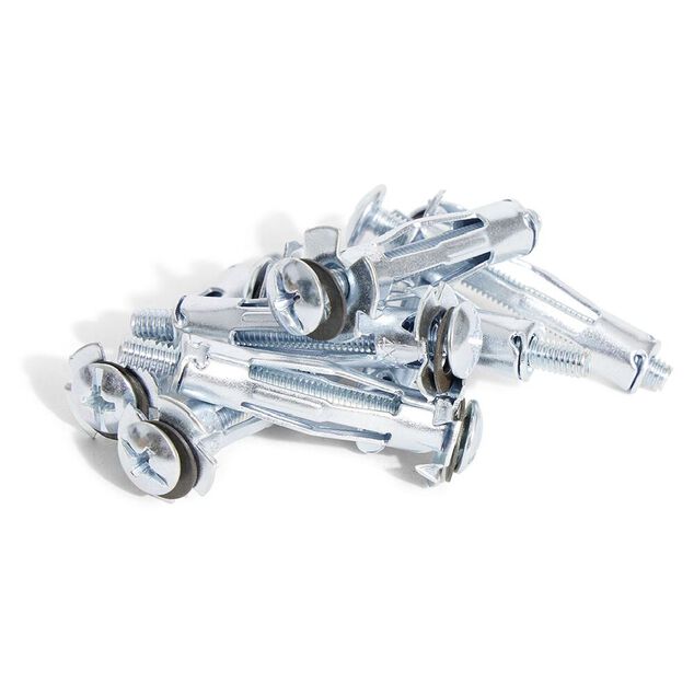 8 chevilles m&eacute;talliques pour mat&eacute;riaux creux avec vis - &Oslash;8x24 mm