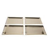 Plateau de présentation rectangulaire x4 en carton métallisé doré 28x38cm
