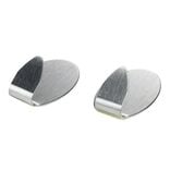 Crochet adh&eacute;sif acier x2 &Oslash;2,5cm gris