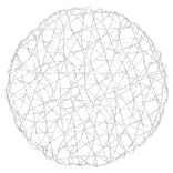 Set de table rond ajour&eacute; fil Argent&eacute;