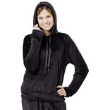 Sweat velours uni noir Taille L