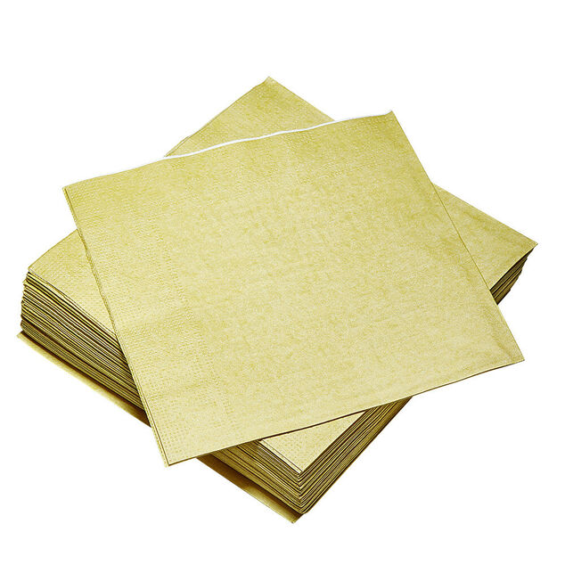 Serviette en papier dor&eacute; x 40