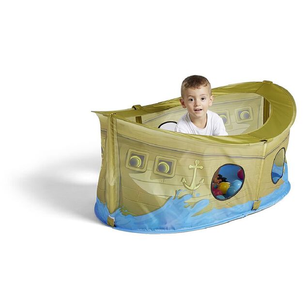 Piscine &agrave; balles bateau pirate 110x75xH50cm