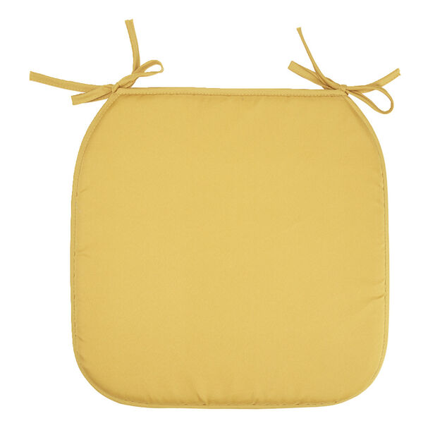 Galette de chaise carrée 38x38cm jaune