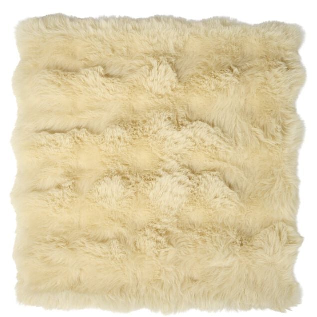 Galette de chaise carr&eacute;e effet fourrure Bubble 38x38cm (2 mod&egrave;les)