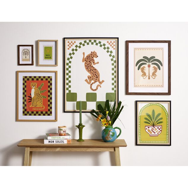 Affiche d&eacute;co x3 papier th&egrave;me tropical 10x15cm (4 mod&egrave;les)