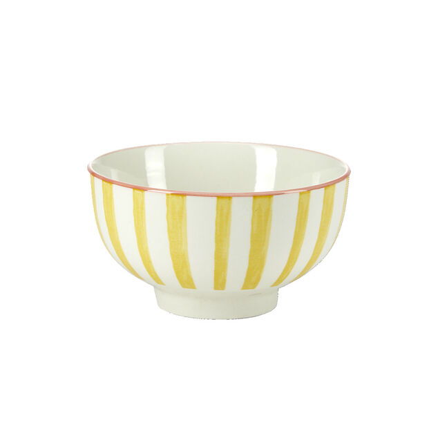 Coupelle porcelaine "Ciao Bella" blanche et jaune &Oslash;11,5cm