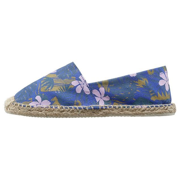 Espadrilles Femme imprim&eacute; tropical bleu T36/40