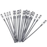 Lien crant&eacute; plastique gris L17 cm x20
