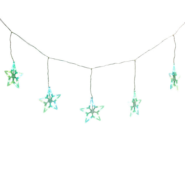 Guirlande &eacute;lectrique 10 &eacute;toiles multicolores fixes L. 2,7 m