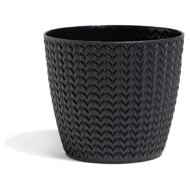 Cache pot chevron en plastique  &oslash; 13cm