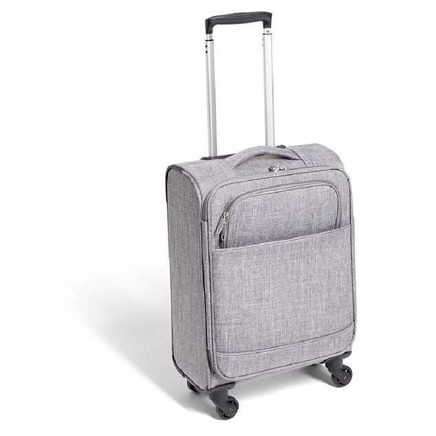 Valise cabine souple 30L 4 roues gris H55cm