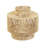 Suspension ronde &agrave; 3 niveaux en cordage imitation jute naturel