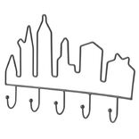 Patère indus métal noir 5 crochets L30,5cm