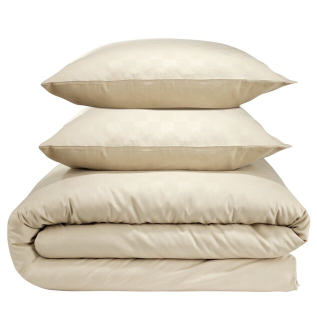 Parure de lit 2 personnes 220x240cm 2 taies 63x63cm polyester damier (2 mod&egrave;les)