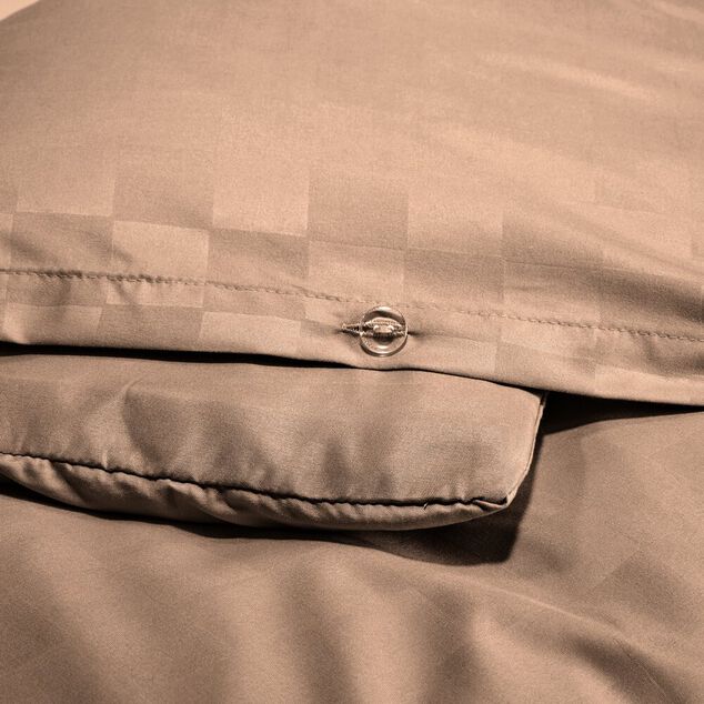 Parure de lit 2 personnes 220x240cm 2 taies 63x63cm polyester damier (2 mod&egrave;les)
