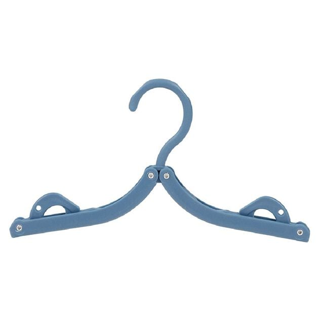 Cintre pliable bleu blanc et gris x3