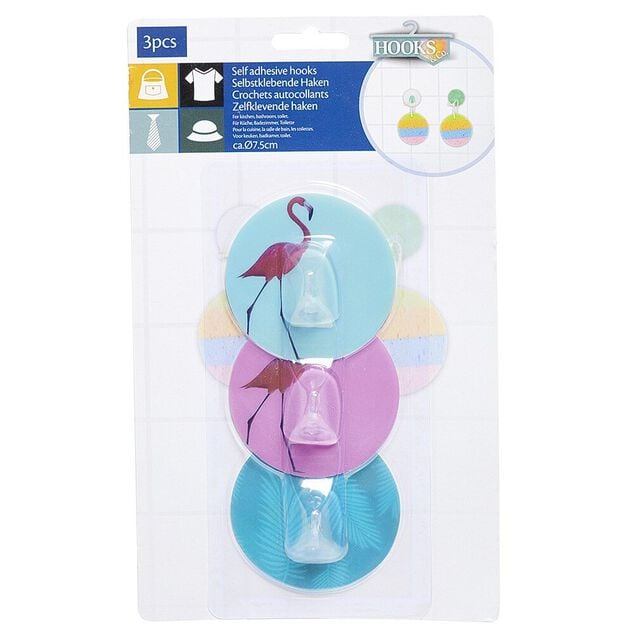 Crochet autocollant x3