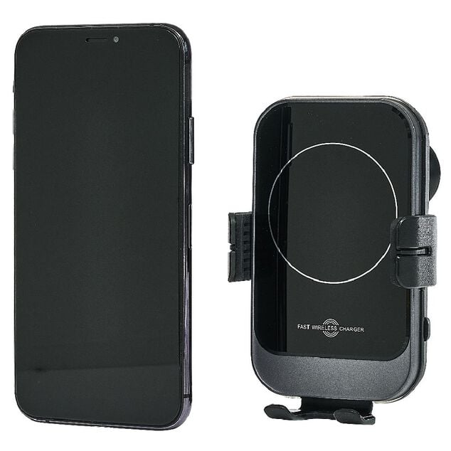 Support de t&eacute;l&eacute;phone et chargeur noir