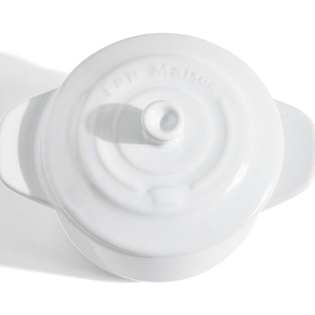 Mini cocotte individuelle en c&eacute;ramique avec couvercle (2 md&egrave;les)