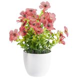 Fleur artificielle dans pot orchid&eacute;e des Cara&iuml;bes rouge &Oslash;20xH27cm