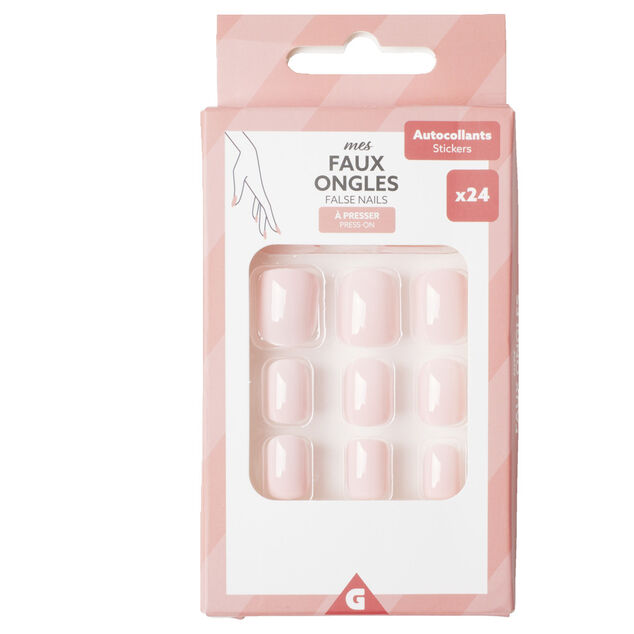 Faux ongles autocollants à presser x24 (5 modèles)
