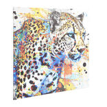 Toile imprim&eacute;e motif panth&egrave;re 60x60cm