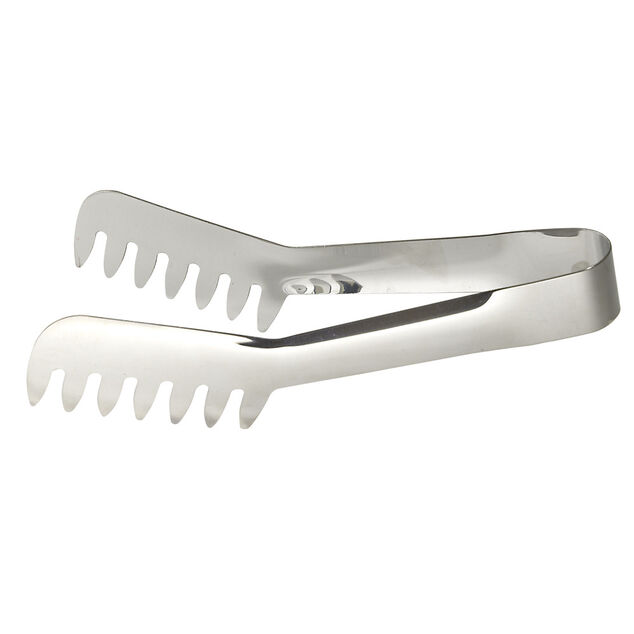 Pince de cuisine en acier gris 3,5x4,5xL19,5cm