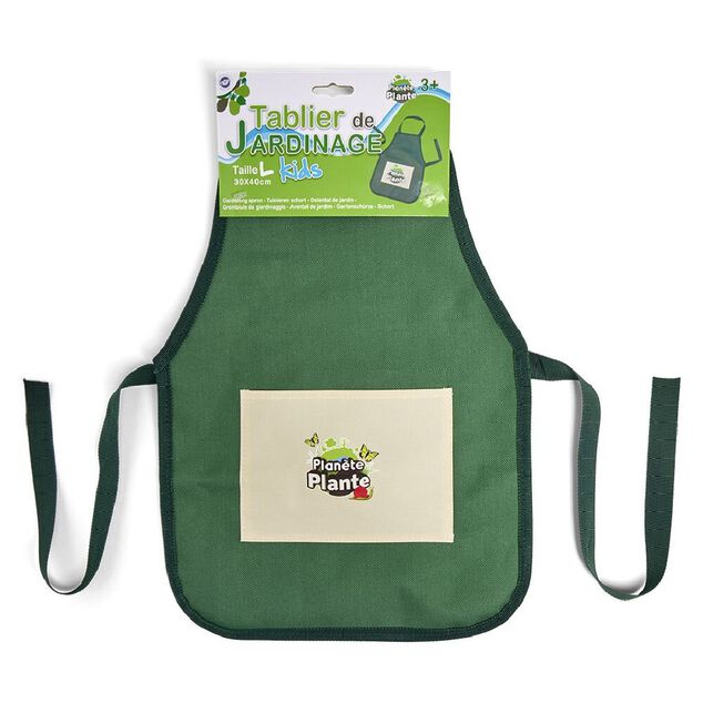 Tablier de jardinage enfant 30x40cm - Taille L - polyester vert