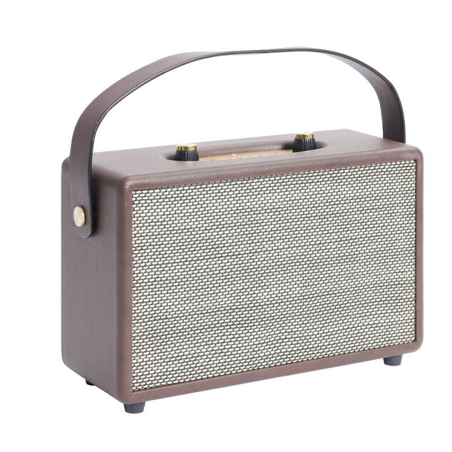 Enceinte rétro bluetooth en bois 20W