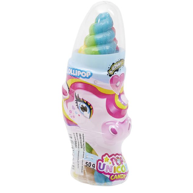 Sucette licorne avec bonbons