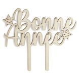 D&eacute;coration pour g&acirc;teau de No&euml;l en bois (4 mod&egrave;les)