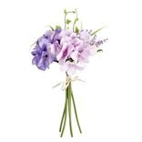 Fleur artificielle piquet hortensia rose et violet 4 têtes