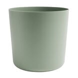 Pot rond cylindrique plastique vert sauge &Oslash;30xH29cm