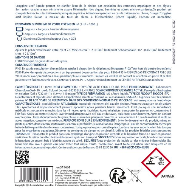 Liquide rattrapage eau verte 3L