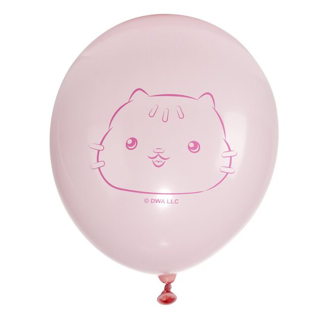 Ballon Gabby Chat x6 baudruche latex rose vert violet 13x17cm