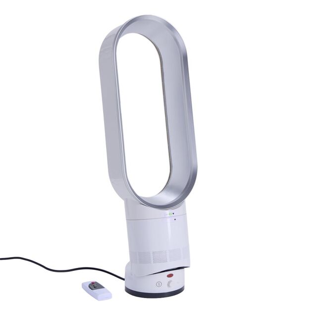 Ventilateur sans pale 55W tactile avec t&eacute;l&eacute;commande blanc 25x17,5xH49,5cm