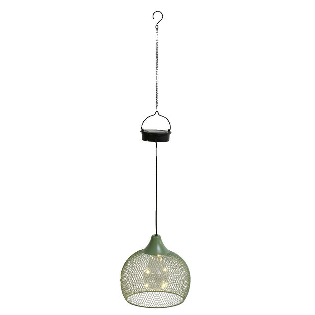 Lampe solaire 5LED &agrave; suspendre en m&eacute;tal &Oslash;18,5xH70cm