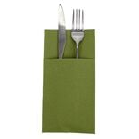 Serviette range couverts 40cm vert olive x20