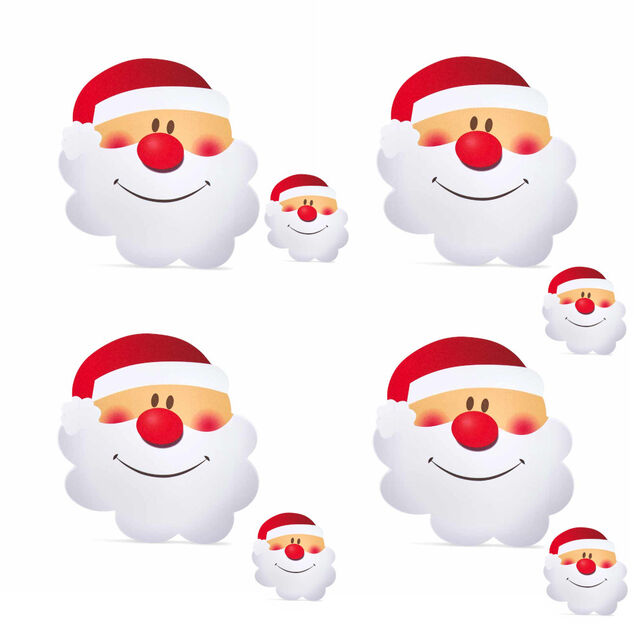 Set de table et dessous de verre forme tête de Père Noël