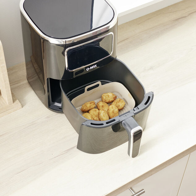 Moule en silicone noir pour friteuse sans huile et à air 20x12xH7cm