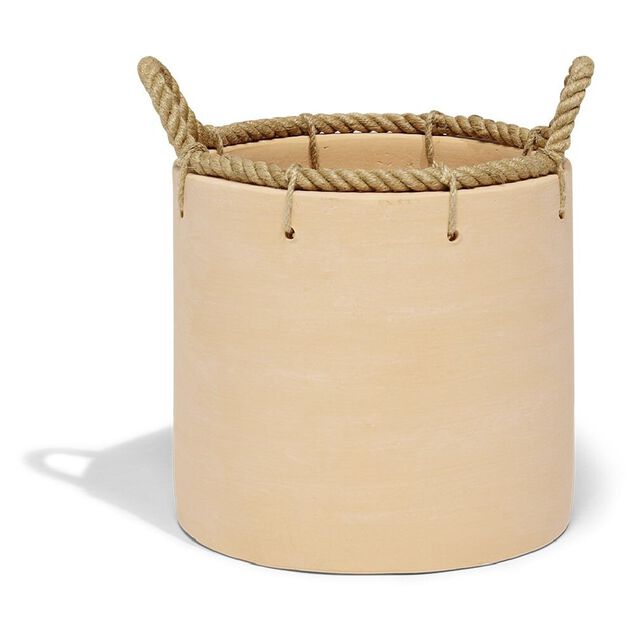 Pot terre cuite poign&eacute;e corde &Oslash;28cm