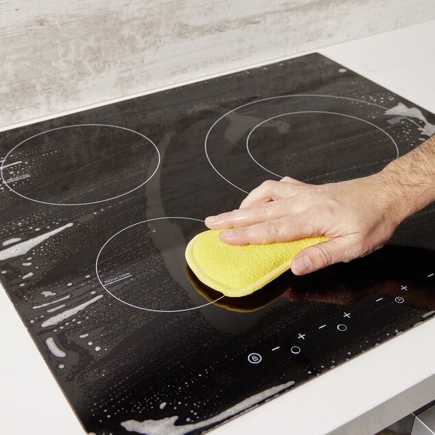 Éponge microfibre multicolore x4 9x16cm